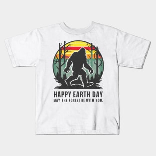 Earth day, may the forest be with you Kids T-Shirt